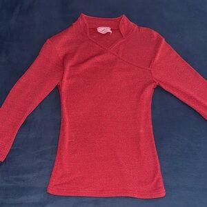 Michael Stars Vibrant Red Knit Top